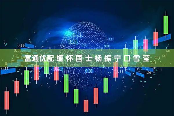 富通优配 缅 怀 国 士 杨 振 宁 囗 雪 莹