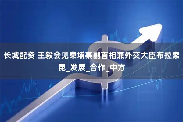 长城配资 王毅会见柬埔寨副首相兼外交大臣布拉索昆_发展_合作_中方